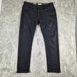 Scott James Slim Fit Pants Mens 36x32 Black Stretch 5 Pocket Modern Office